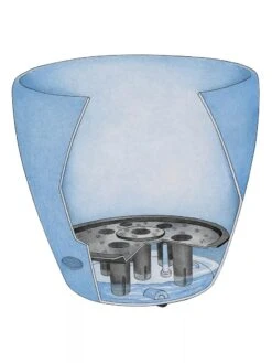 Viva Round Self-Watering Rolling Planter, 17.25” Diameter -Garden Supply Store 39325 002