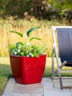 Viva Square Self-Watering Rolling Planter, 20" Diameter, Set Of 2 -Garden Supply Store 3 4 crop 8612930 0035 tif