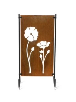 Poppy Corten Steel Screen -Garden Supply Store 3 4 crop 8612984 3178