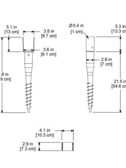 No-Dig Ground Screw For Mailpost -Garden Supply Store 8587086 02V tif