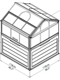 Canopia® By Palram Plant Inn™ Raised Bed Greenhouse, 4' X 4' -Garden Supply Store 8588308 10V tif
