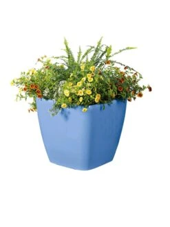 Viva Square Self-Watering Rolling Planter, 14" Diameter -Garden Supply Store 8589777BL 6080 tif