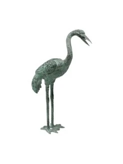 Bronze Crane Statues, Small -Garden Supply Store 8589916 001v