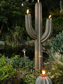 Desert Steel Saguaro Cactus Torches -Garden Supply Store 8591452 01V tif