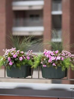 Self-Watering Saddle Railing Planter, 16" -Garden Supply Store 8592175GR 2430 tif