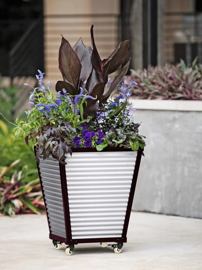 Galvanized Self-Watering Planters 1 Galvanized Self-Watering Planters