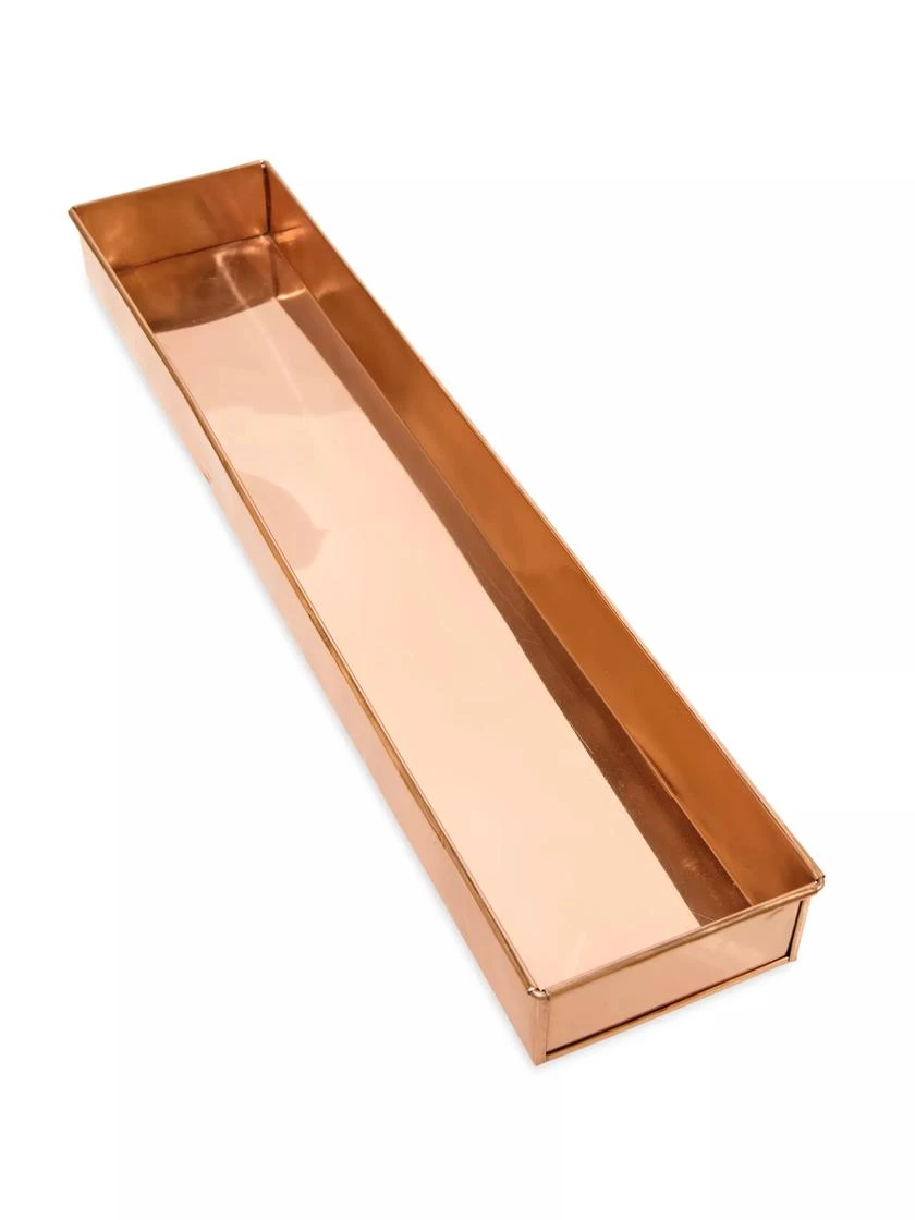 Rectangular Copper Plant Tray, 24" X 5" 2 Rectangular Copper Plant Tray, 24" X 5" - Image 2