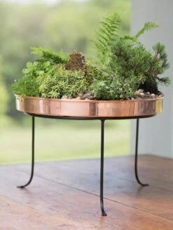 Large Round Copper Plant Tray, 14" 10 Large Round Copper Plant Tray, 14" -Garden Supply Store 8593567 4637 tif