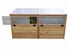 Garden In A Box Cedar Raised Bed With Greenhouse, 3' X 6' -Garden Supply Store 8597082 06V tif