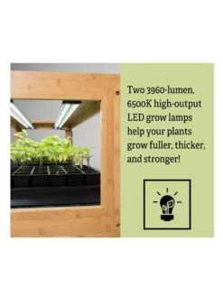 Low Bamboo LED Grow Light Garden -Garden Supply Store 8597720 2