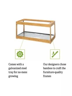 Low Bamboo LED Grow Light Garden -Garden Supply Store 8597720 5