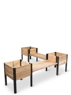 Elevated Cedar Planter Bench Kit, Natural, 90" -Garden Supply Store 8597992 10056 tif