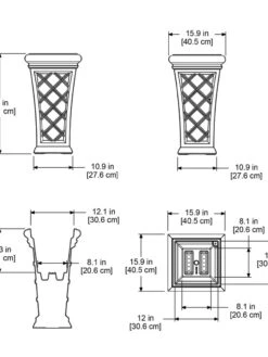 Carolina Self-Watering Tall Planter, 28" 11 Carolina Self-Watering Tall Planter, 28" -Garden Supply Store 8598645 11V tif