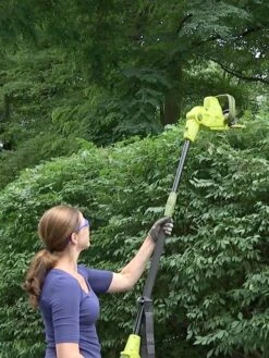 New Products 15 Sun Joe® Electric Telescoping Pole Hedge Trimmer, 4 Amp