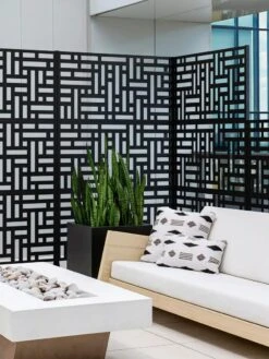 Veradek 3-Panel Privacy Screen Set, Blocks -Garden Supply Store 8599185 09V tif