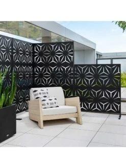 Veradek 2-Panel Privacy Screen Set, Star -Garden Supply Store 8599214 09v