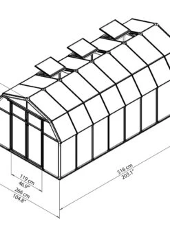 Canopia® By Palram Hobby Gardener Greenhouse, 8' -Garden Supply Store 8599333 04V tif