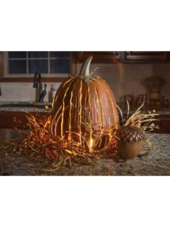 Desert Steel Pumpkin Luminary, Tall -Garden Supply Store 8599559 03v