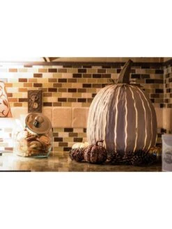 Desert Steel Pumpkin Luminary, Tall -Garden Supply Store 8599559 08v