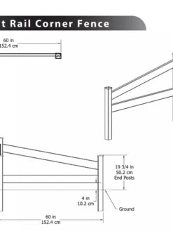 Split Rail Corner Vinyl Fence 5 Split Rail Corner Vinyl Fence -Garden Supply Store 8599774 03V tif