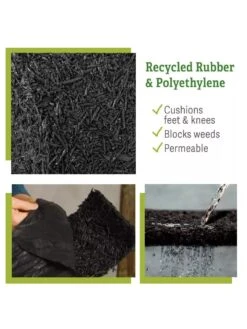 Recycled Rubber Mulch Edging, 12’ X 6” -Garden Supply Store 8599854 material GSC