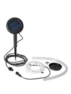 Solar Illuminated Planter Tall Granite, 32" -Garden Supply Store 8600181 18793 tif