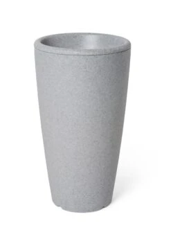 Solar Illuminated Planter Tall Granite, 32" -Garden Supply Store 8600183 18724 tif