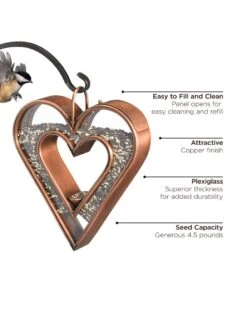 Fly-Thru™ Bird Feeder With Copper Finish -Garden Supply Store 8600193 06v