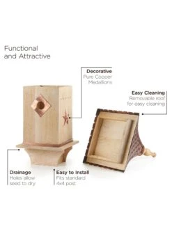 Copper Shingled Roof Bird House -Garden Supply Store 8600197 03v