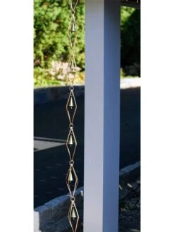 Diamond Pure Copper Rain Chain, 8-1/2' 6 Diamond Pure Copper Rain Chain, 8-1/2' -Garden Supply Store 8600205 01v