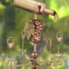 Wine Bottle Cottage Garden Weathervane With Pole