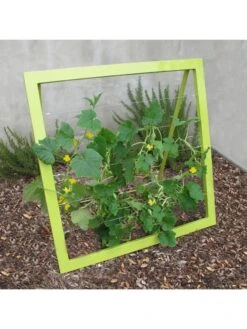 Mira Modern Garden Trellis Jr. -Garden Supply Store 8600514 02v mira modern garden trellis jr leaf green