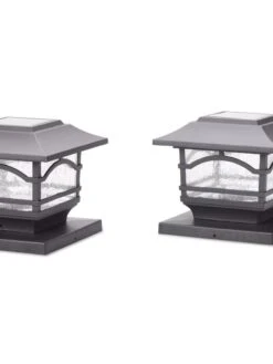 Solar Post Cap Railing Light 2-Pack -Garden Supply Store 8608699 05V tif