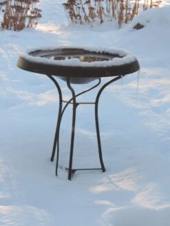 Birds Choice ® Heated Birdbath With Three Legged Black Stand