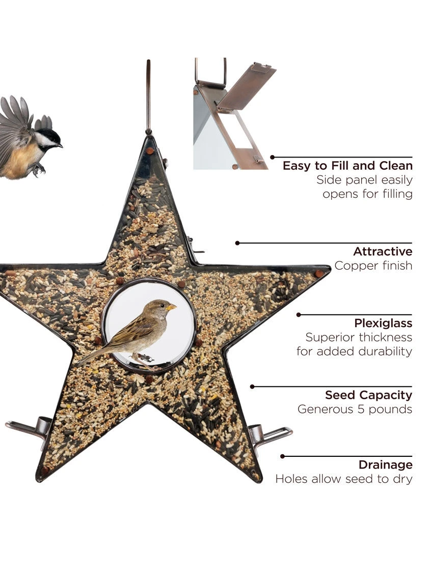 Star Fly-Thru™ Bird Feeder 2 Star Fly-Thru™ Bird Feeder - Image 2