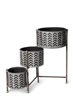 Galvanized Grow Bag Triple Planters With Stand -Garden Supply Store 8609180 4812 tif