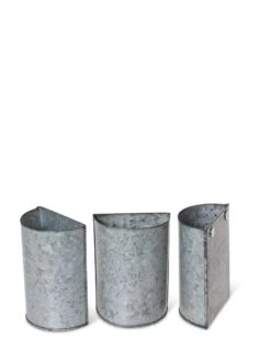 Mini Magnetic Galvanized Planter Pockets, Set Of 3 5 Mini Magnetic Galvanized Planter Pockets, Set Of 3 -Garden Supply Store 8609216 8714 tif