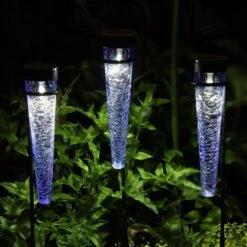 Achla Designs Solar Sparkle Cone With Stakes, Set Of 3 -Garden Supply Store 8609357LTBL 11V jpg