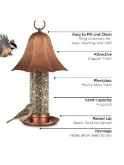 Bell Tube Bird Feeder 5 Bell Tube Bird Feeder -Garden Supply Store 8609486 03v