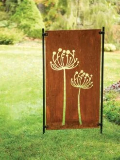 Queen Anne's Lace Corten Steel Screen -Garden Supply Store 8609526 00526 tif