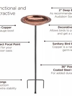 Copper Birdbath With Stake 6 Copper Birdbath With Stake -Garden Supply Store 8609876 03V jpg