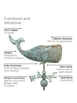 Whale Weathervane -Garden Supply Store 8610226 04v