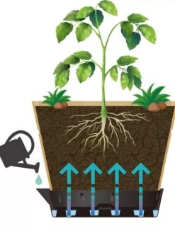 VegTrug® Build-a-Barrel Wooden Planter With Self-Watering Reservoir Tray, 18" -Garden Supply Store 8610253 05V tif