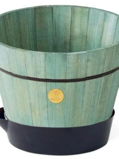 VegTrug® Build-a-Barrel Wooden Planter With Self-Watering Reservoir Tray, 18" -Garden Supply Store 8610253 07V tif