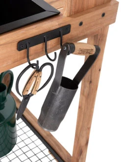 Dynamic Acacia Potting Bench With Soil Reservoir -Garden Supply Store 8611009 004