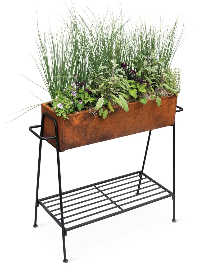 Rectangular Corten Planter And Stand 2 Rectangular Corten Planter And Stand - Image 2