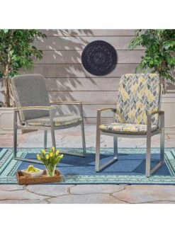 Outdoor Decor™ Seat Pad High Back Cushions, 20" X 45" 15 Outdoor Decor™ Seat Pad High Back Cushions, 20" X 45" -Garden Supply Store 8611125 108v ctlv outdoor seat pad high back cushions 20x45 citrus leaves