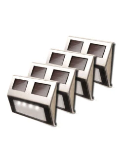 MAXSA® Solar-Powered Metal Deck Light, Set Of 4 15 MAXSA® Solar-Powered Metal Deck Light, Set Of 4 -Garden Supply Store 8611691 ss 04v