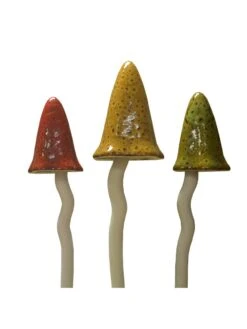 Potting Shed Tinkling Toadstool Sculptures, Set Of 3 -Garden Supply Store 8611730 au 02v potting shed tinkling toadstool sculptures set of 3 autumn