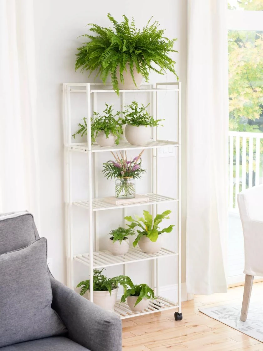 Oslo 4-Tier Plant Stand With Folding Shelves 1 Oslo 4-Tier Plant Stand With Folding Shelves